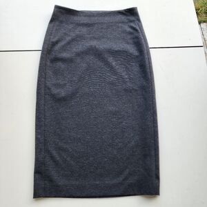 Vince Camuto Knit Skirt Womens Charcoal Gray Pull On Midi Pencil Classic XS